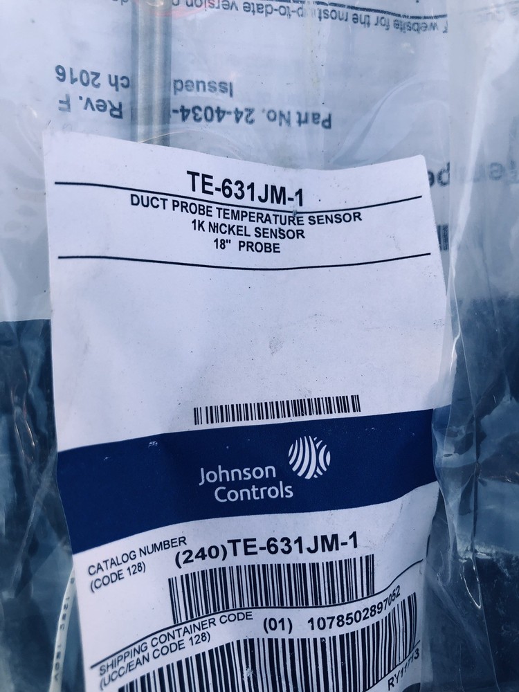 Johnson Controls TE-631JM-1   18” Duct Temperature Probe