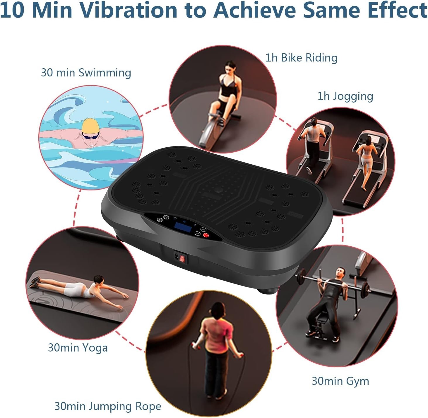 NEW Vibration Plate Exercise Machine Whole Body Workout Vibrate Platform Fitness