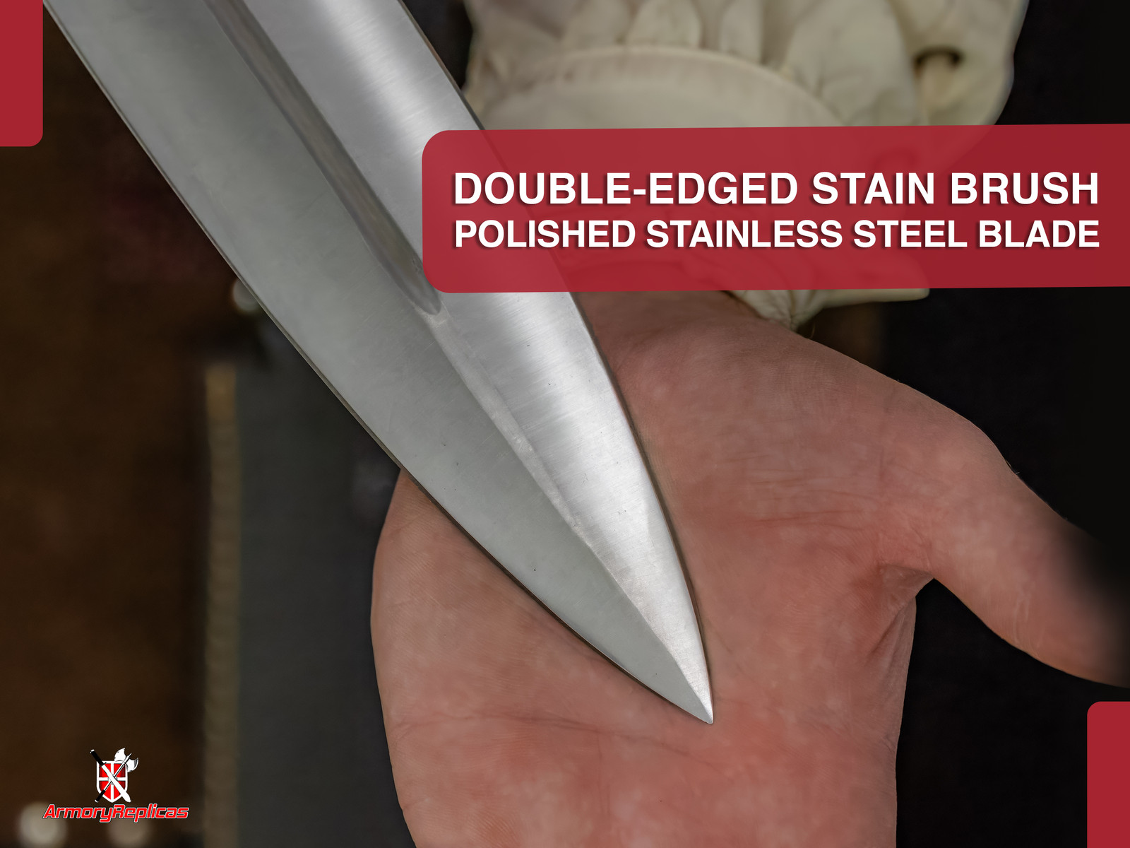 Handcrafted Battle Ready Short Sword Stainless Steel Blade Brass Guard & Sheath