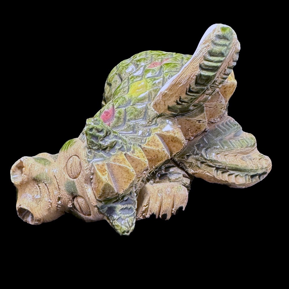 Small Sleeping Dragon Statue Hand Made Signed M. B. C.