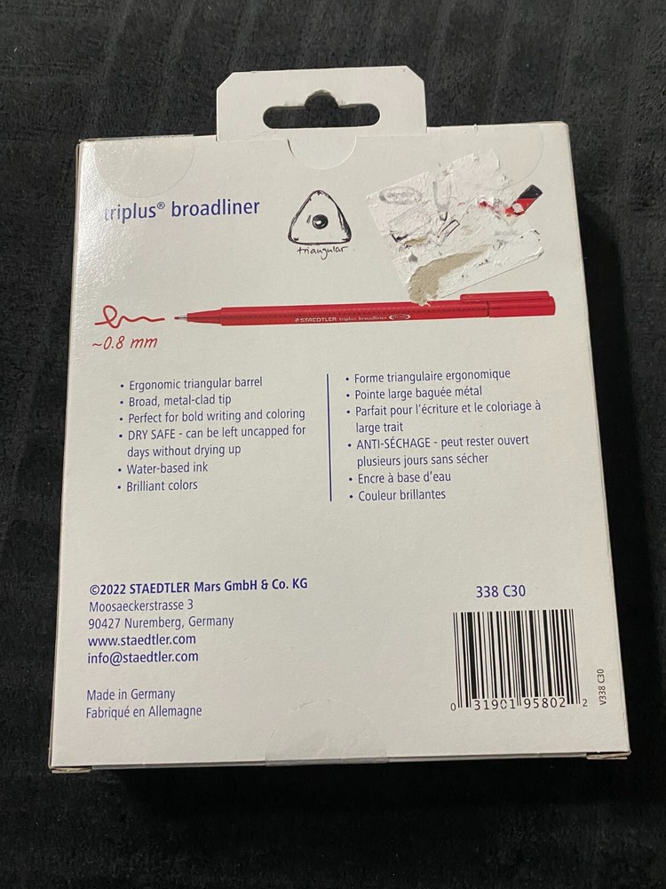 staedtler triplus broadliner 0.8 mm 30 cont