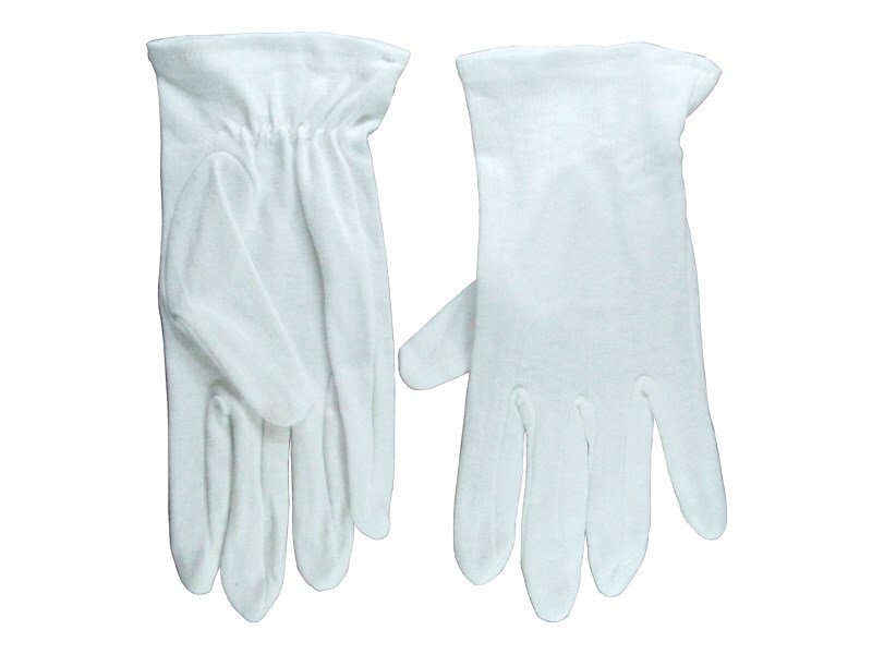 GLOVES-USHER SOLID WHITE COTTON-XLG