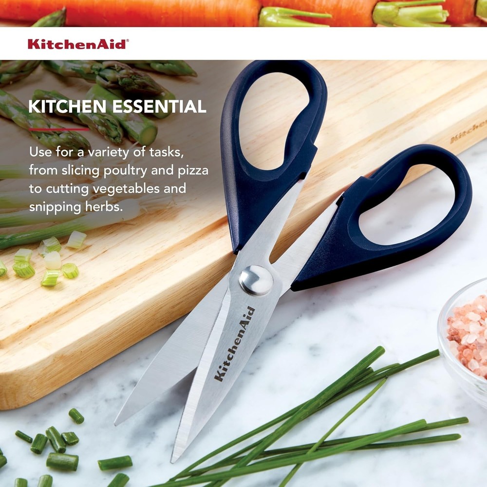 KitchenAid All Purpose Kitchen Shears with Protective Sheath Durable Ink Blue