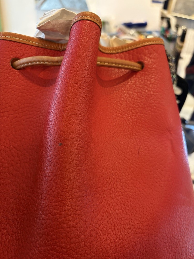 Dooney and Bourke Red Leather Knapsack PURSE