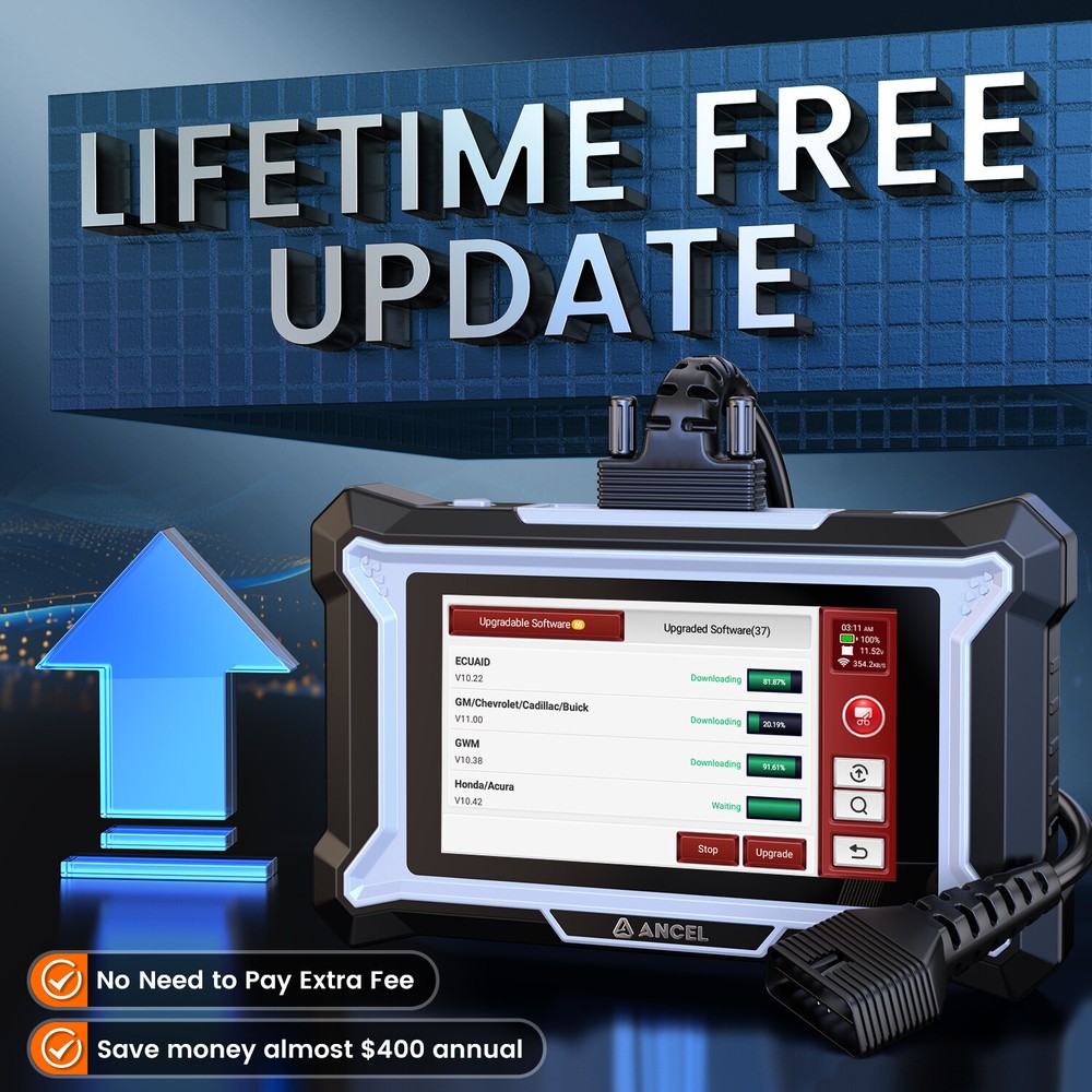 Wif iLifetime Free Update OBD2 Scanner Code Reader ABS SRS Transmission Engine