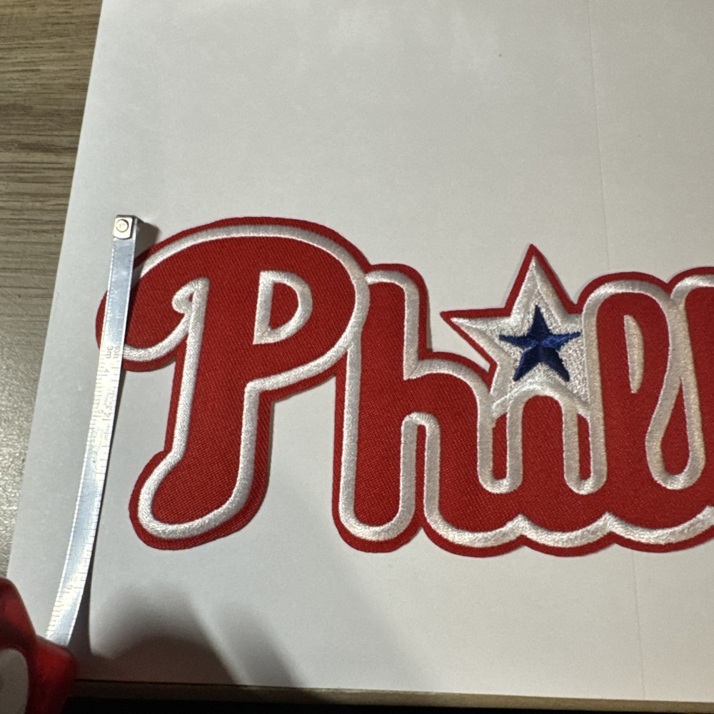 Phillies Large Embroidered Iron On Patch