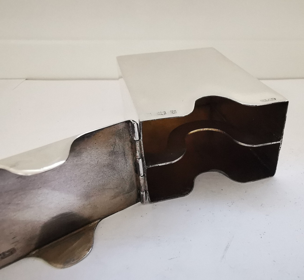 Fine Victorian Solid Silver Playing Cards Box - Birm. 1900