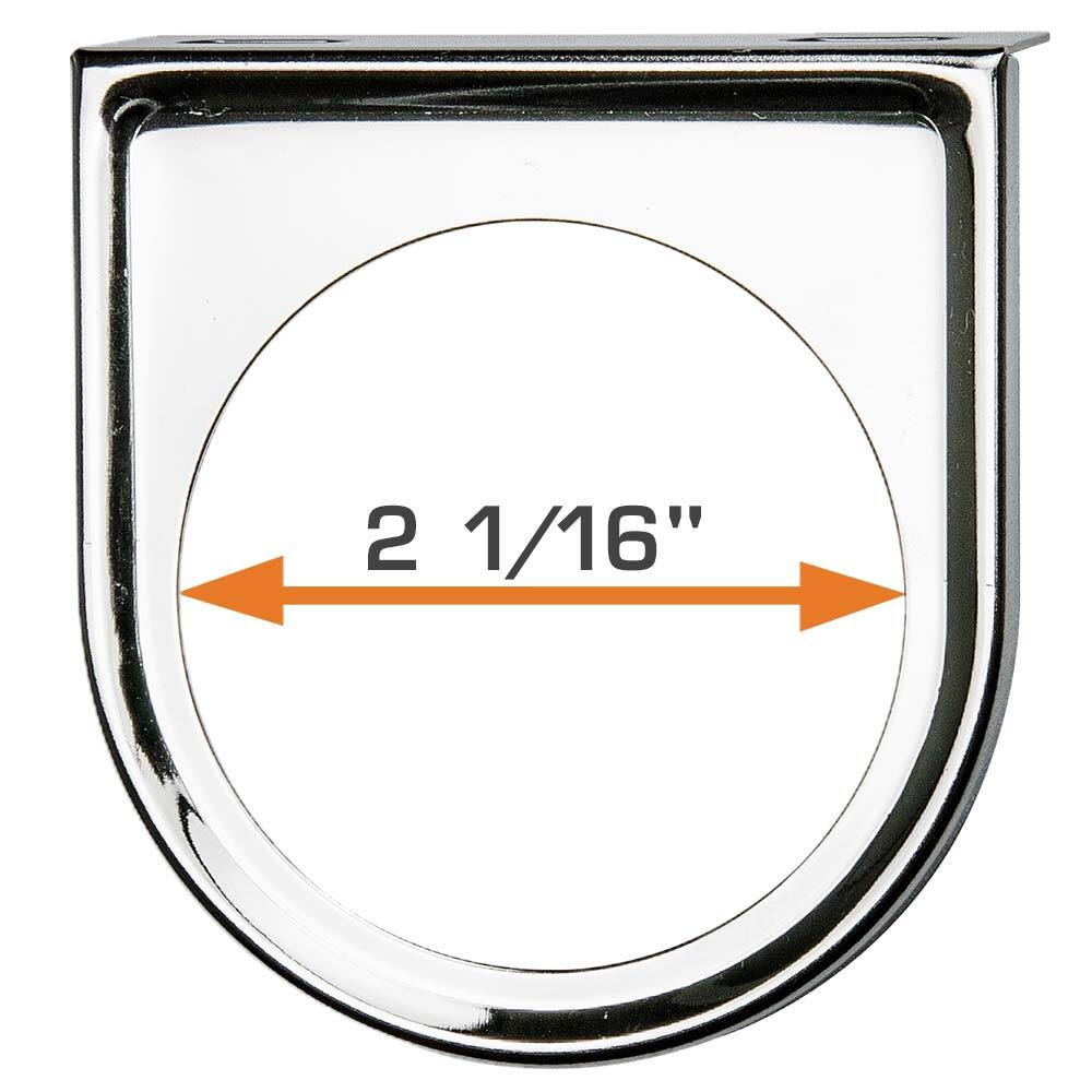 GlowShift Universal Chrome Single Gauge Under Dash Mounting Bracket Pod 52mm