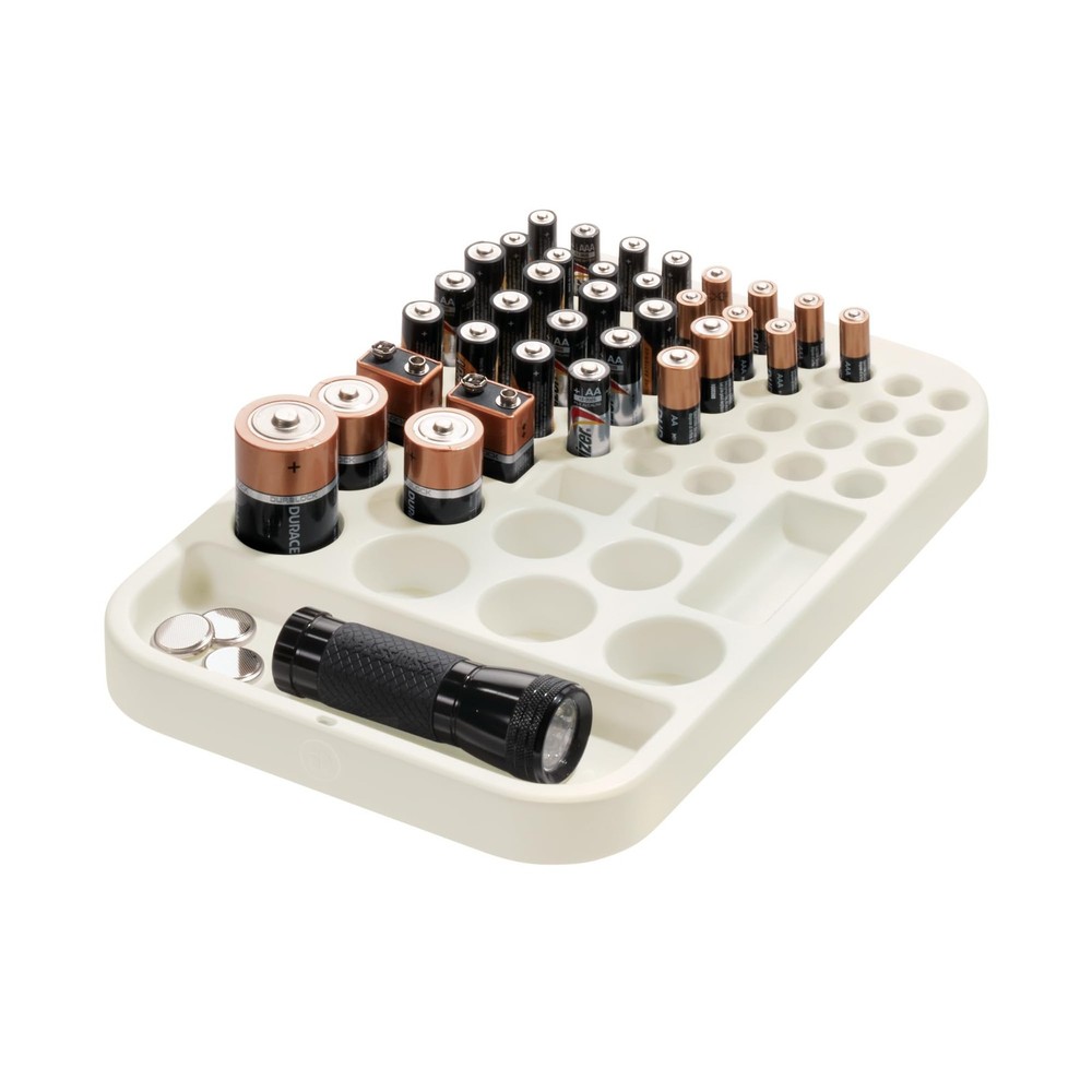 iDesign Recycled Plastic Divided Battery Organizer, Insert