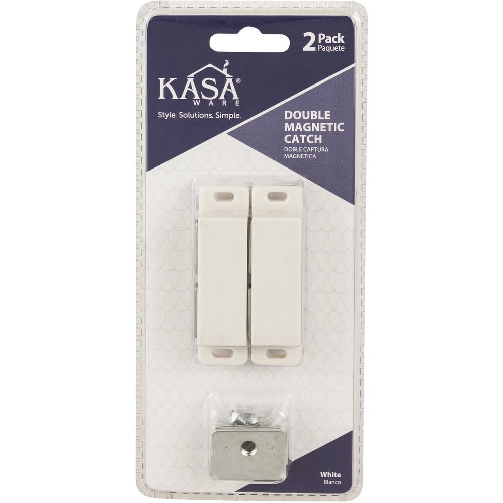 KasaWare White Double Magnetic Catch (2-Pack) KFCMD-A-WH2 Hardware Resources
