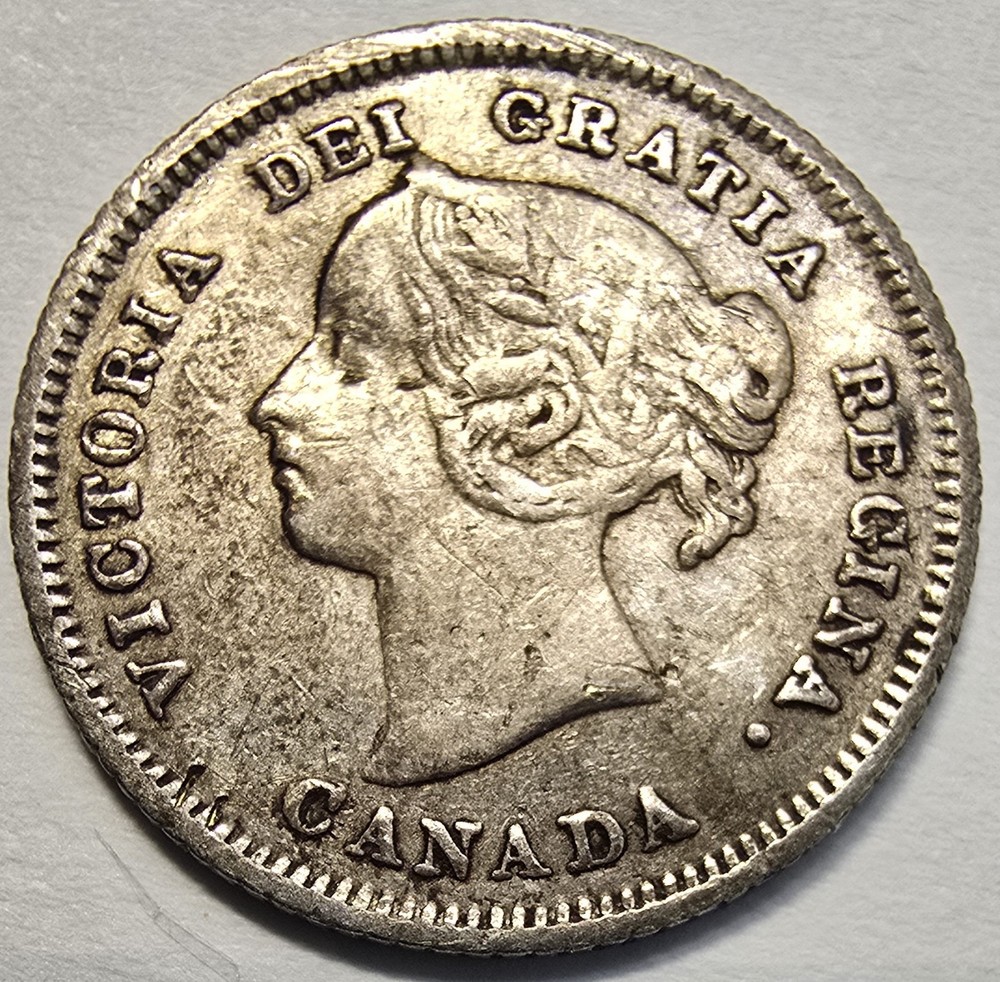1883h Canada 5c - Silver - VF+ & Better Date - Beautiful