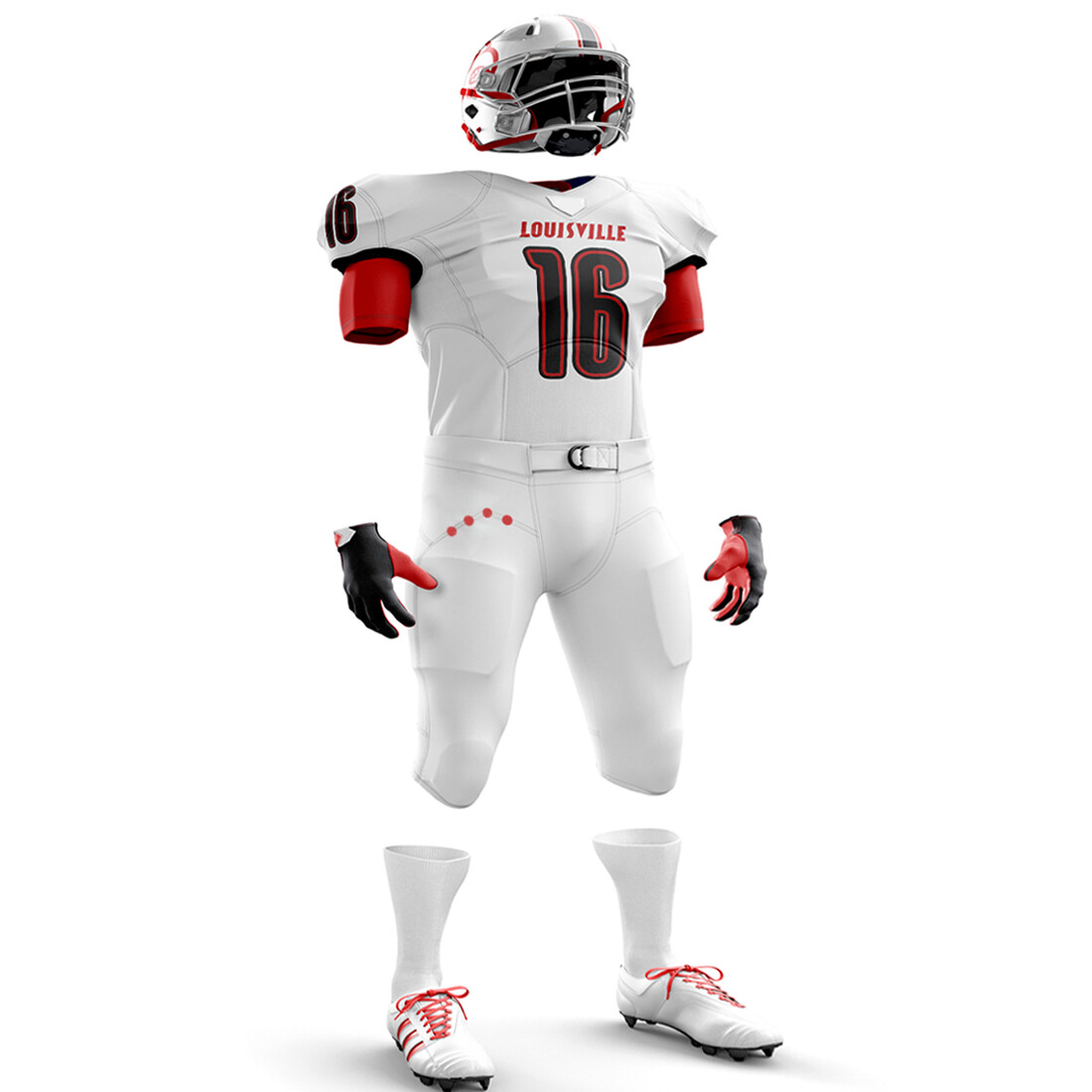 American Football Uniform Custom Padded Pants + Jersey Personalized Sets 10x