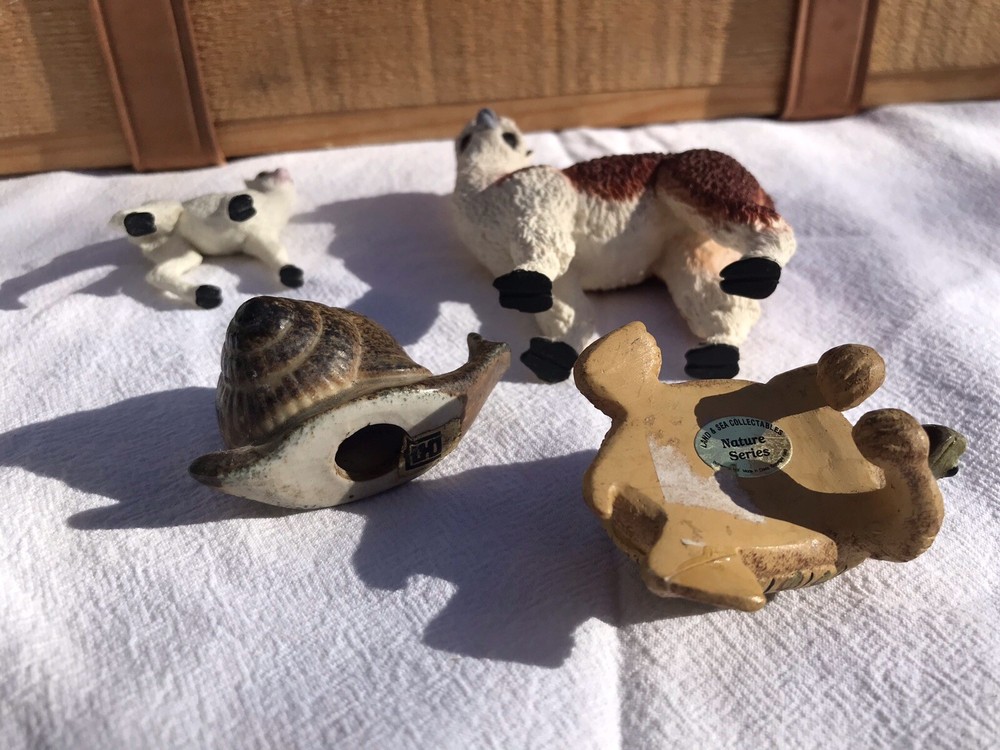 Alpaca Snail Turtle Animals Figures Garden