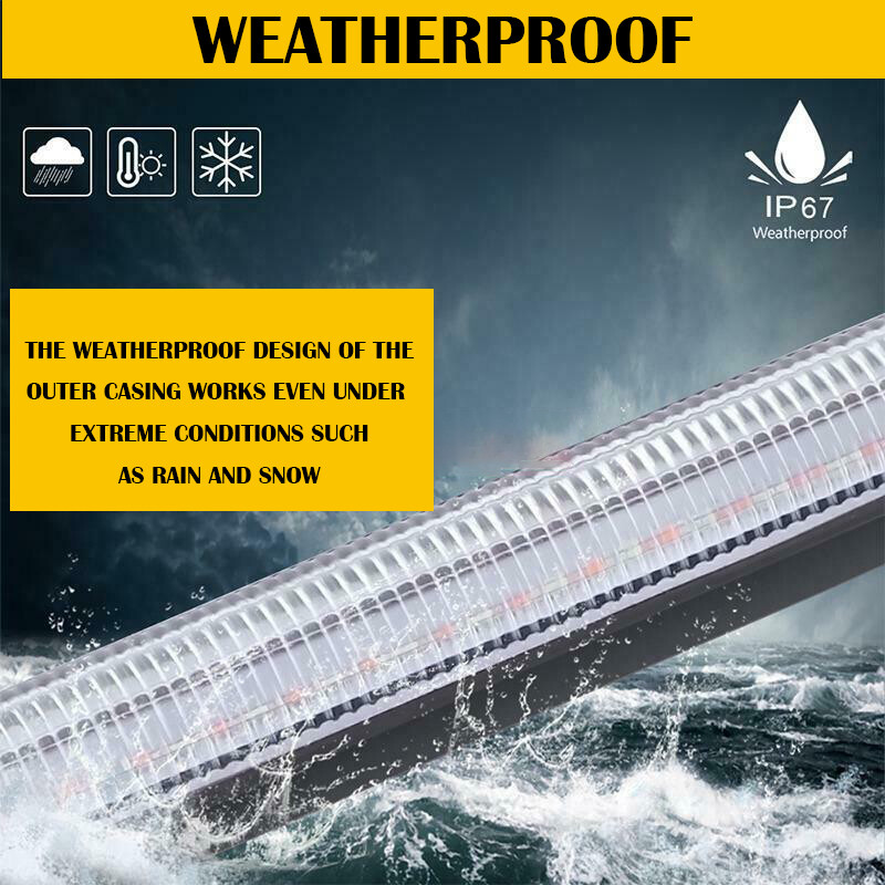 2x LED Switchback DRL Tube Light Strip Amber White Sequential Flow Turn Signal