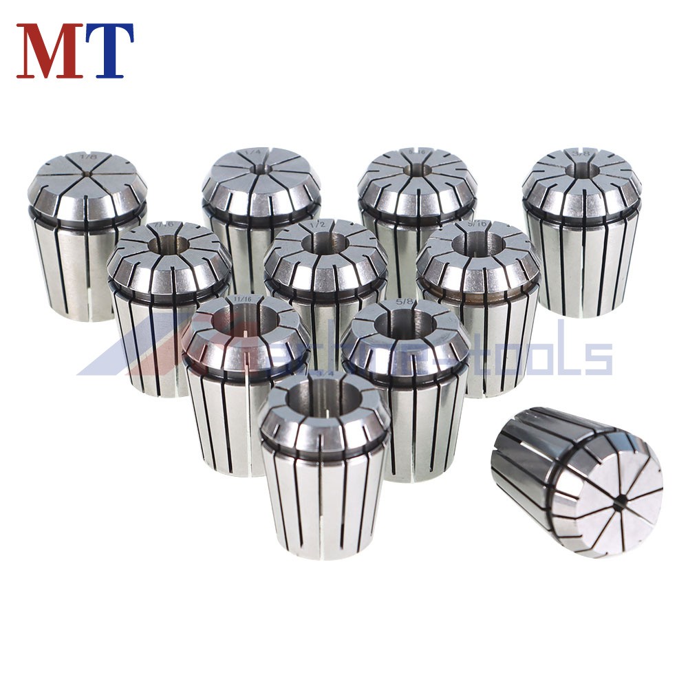 MT3 Shank With 11 Pack ER32 Collet Set ER32 Chuck & Spanner For Milling Machine