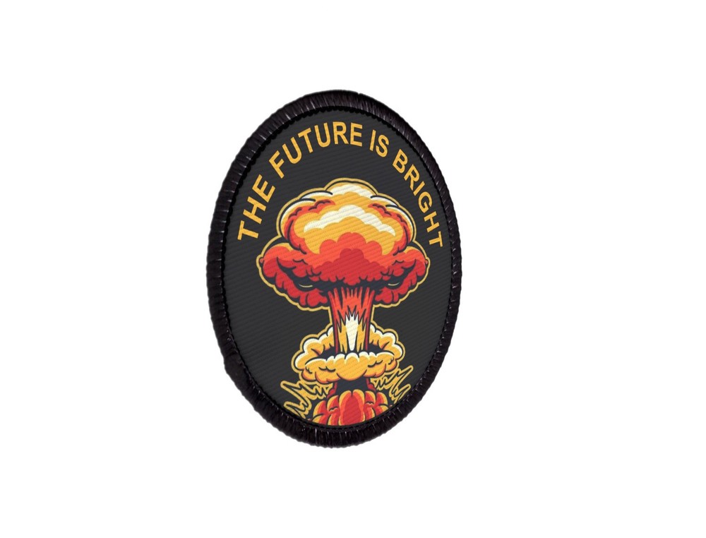 The Future Is Bright Nuclear War Explositon Patch Sew on  [sub]