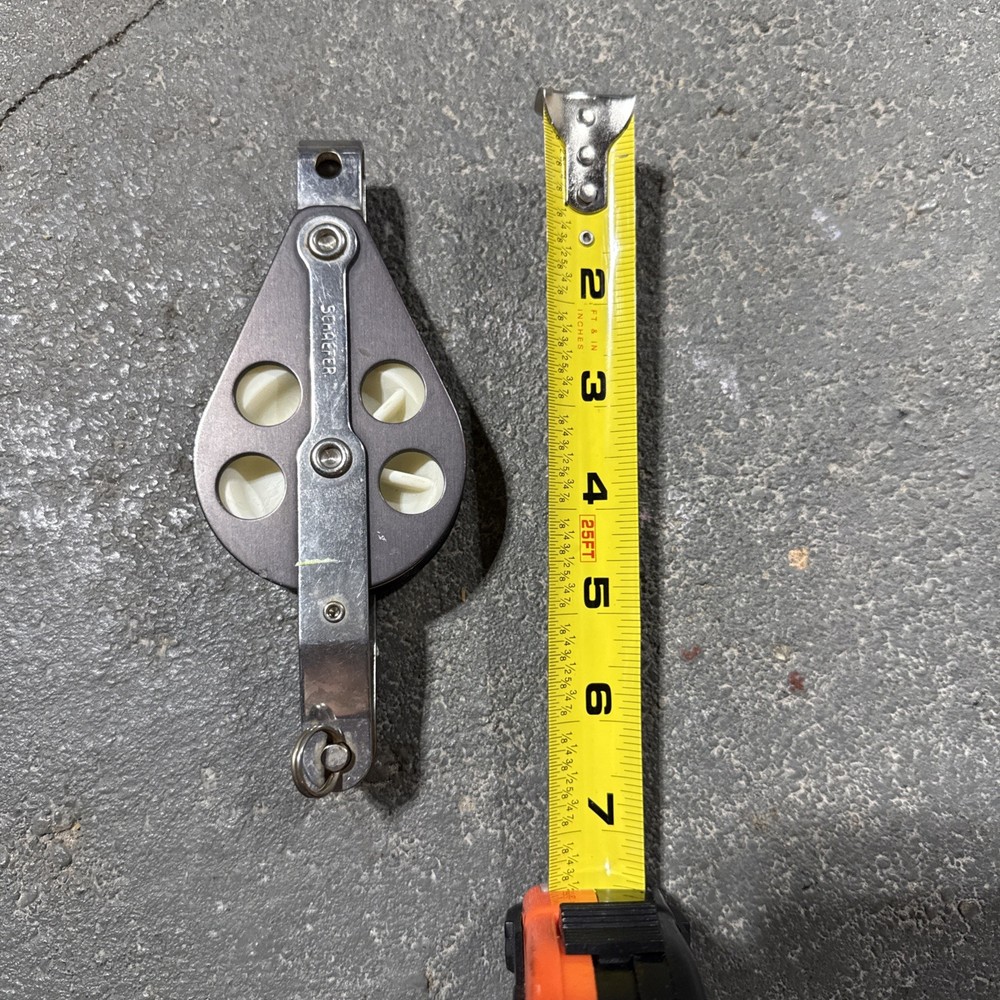 Vintage Schaefer Block Sailing Rigging Old School 6 1/2" length