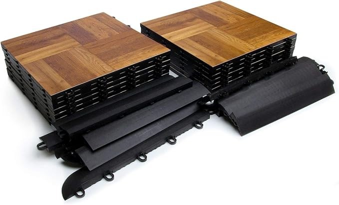 Dance 4x4 OAK FLOOR Interlocking Lightweight Modular Dance Floor Kit (4' X4')