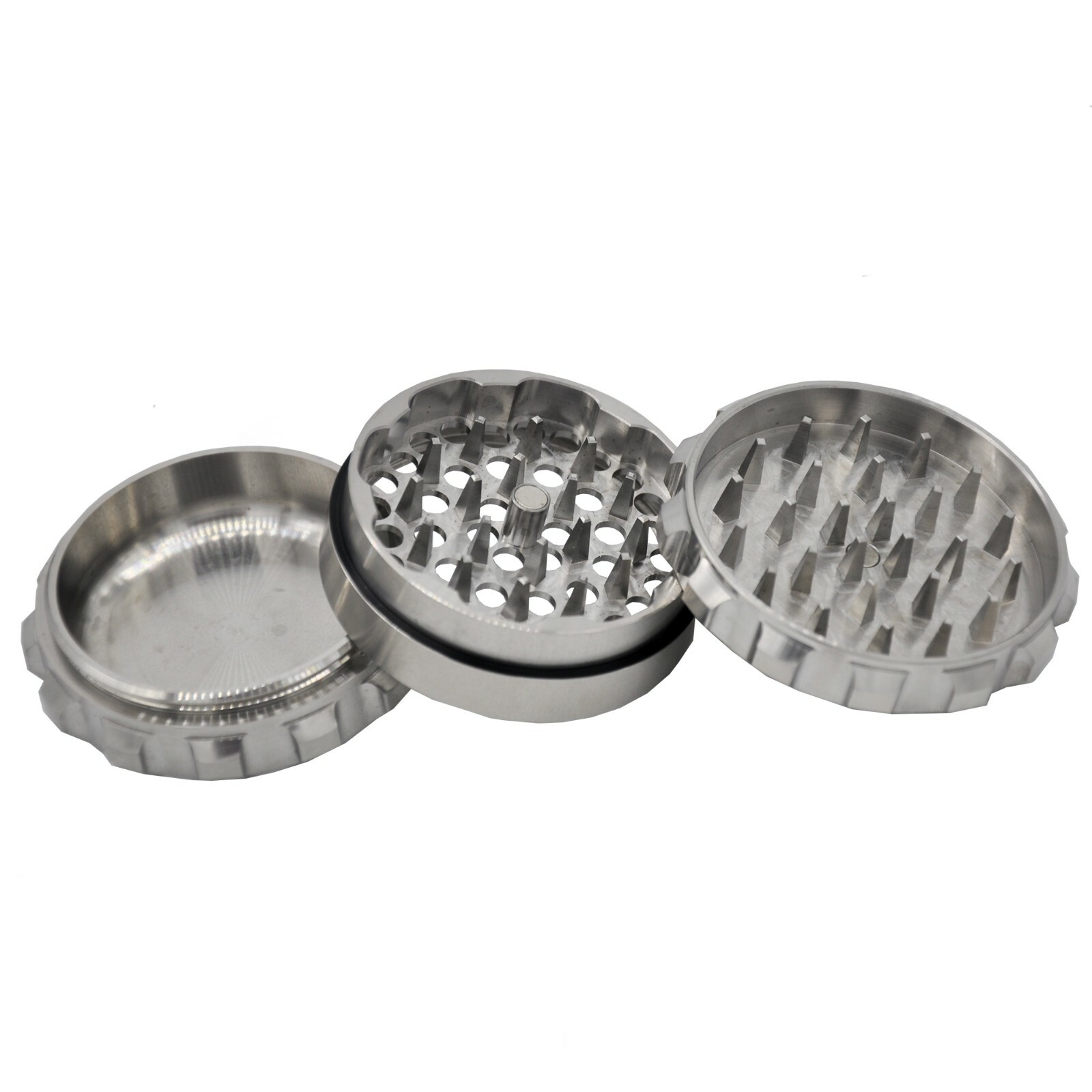 Evolf Stainless Steel Herb Grinder 2.5"- 3 piece Heavy Duty Premium and Luxury
