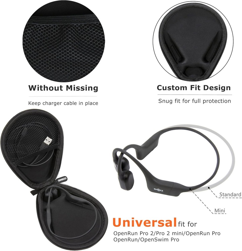 Universal Bone Conduction Headphone Case Compatible with SHOKZ New Openrun Pro 2