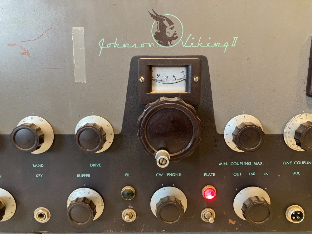 Vintage Johnson Viking II HF tube Transmitter Copper Plated Case