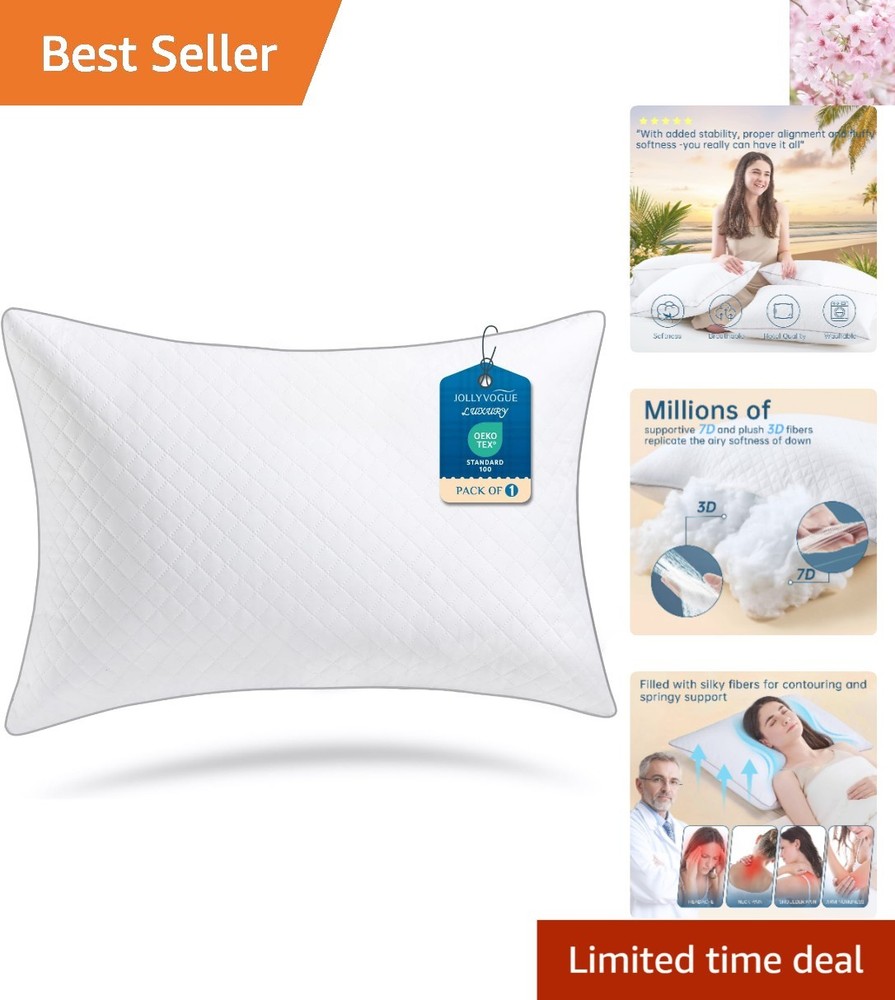 Diamond-Pattern Queen Bed Pillows with OEKO-TEX Certification - Cozy & Elegant