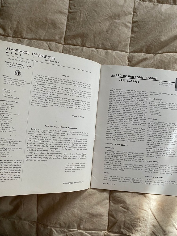 Standards Engineering SES April-May 1959