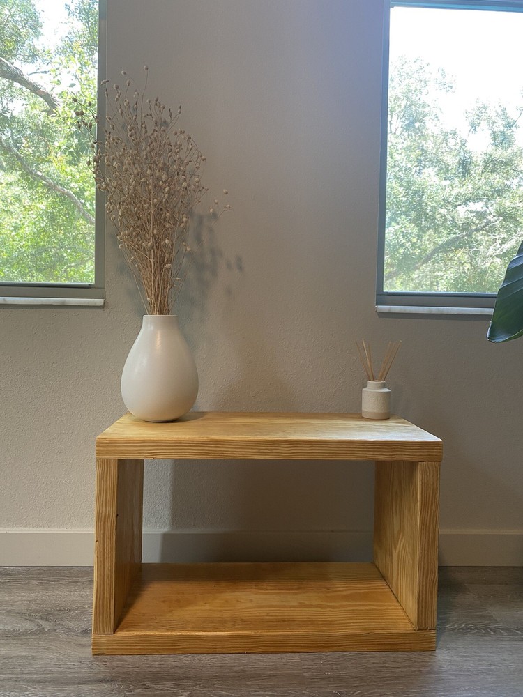 Wooden storage bench