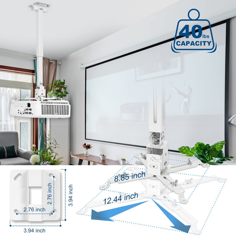 DAWASAPAT Adjustable Projector Ceiling/Wall Mount 3in1 Universal Bracket for...