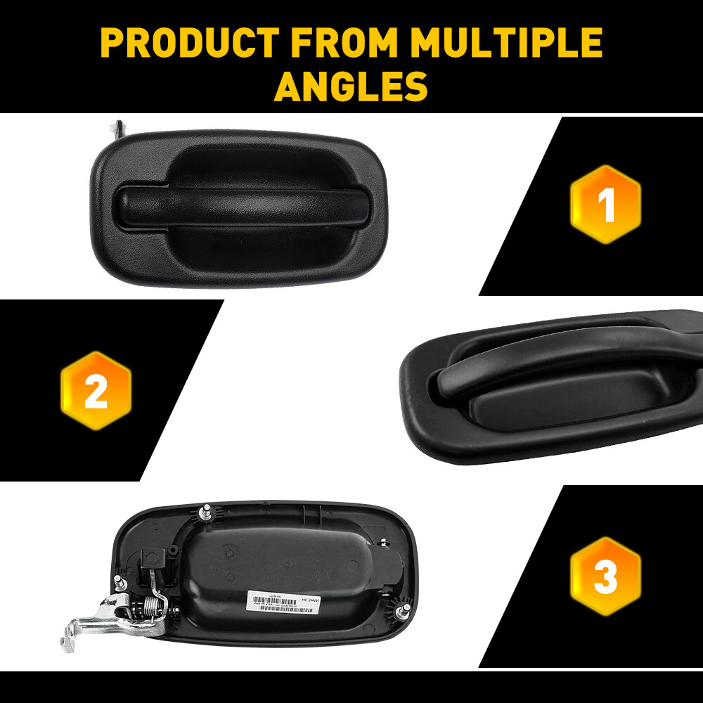 Right Passenger Side Rear Outside Outer Exterior Door Handle for GMC Sierra