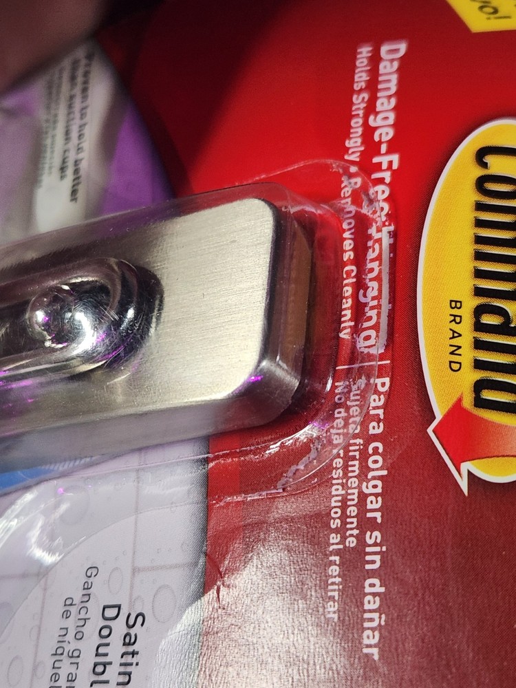 2 Pack~3M Command Large Plastic Hook 4.03 in. L DAMAGED PACKAGING~NEW