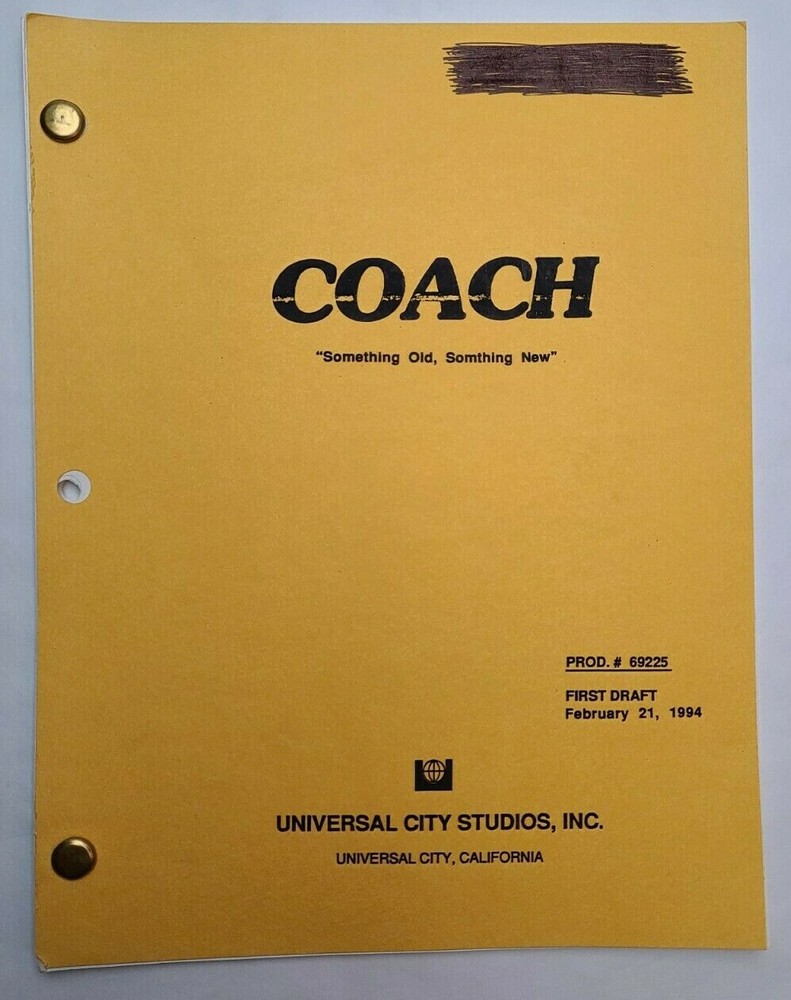 COACH / Jeremy Stevens 1994 TV Script "Something Old, Something New"
