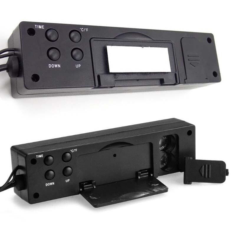 3 In1 Car Digital LCD Clock Time+Temperature+Voltage Digital Dashboard Clock