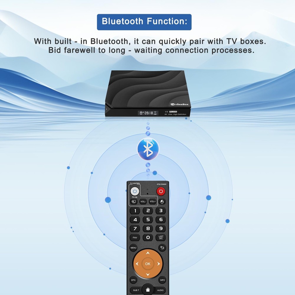 Replacement Learning Bluetooth Voice Remote Control fit for vSeeBox V3 Plus/P...
