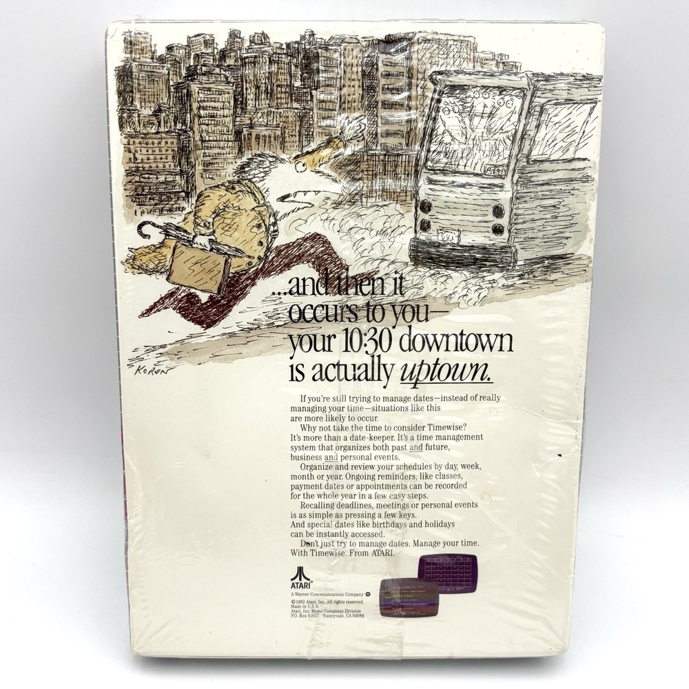 Atari home computers - Timewise- A Time Management Program - 1982 NEW