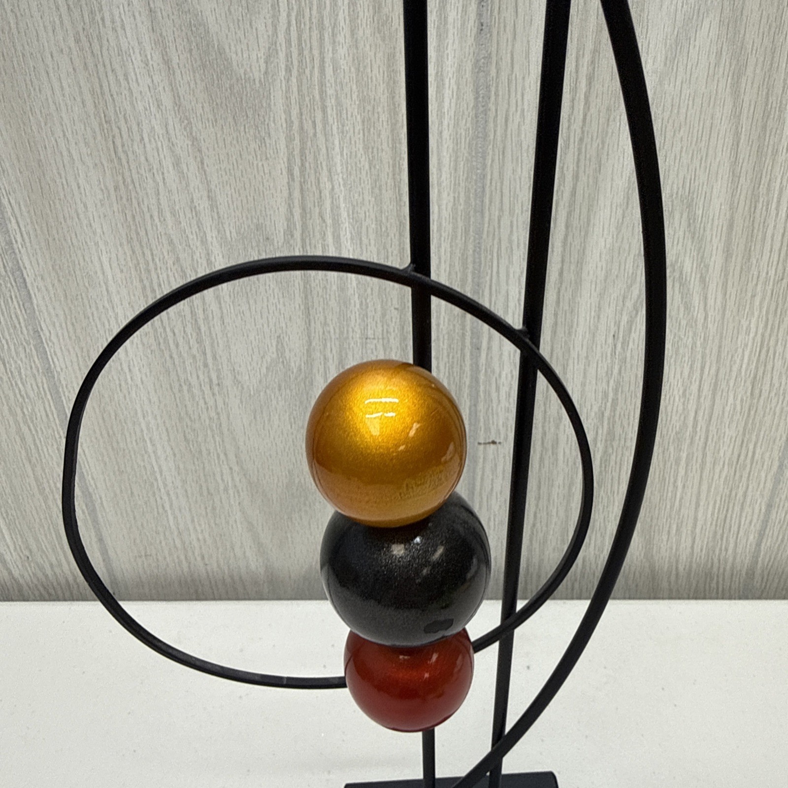 Rick Martin 2011 Post Modern Metal Candlestick Holder Atomic Spherical Abstract