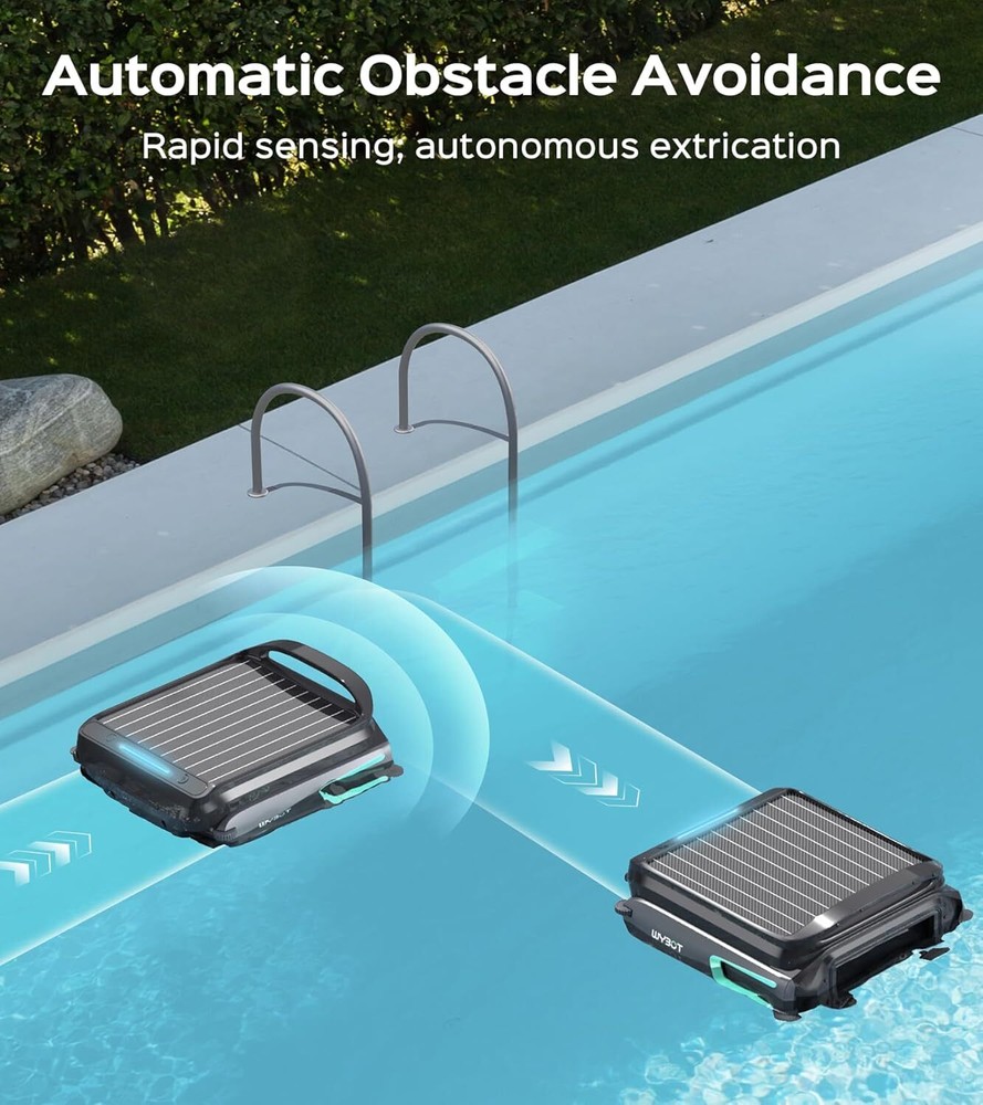 Wybot Cordless Pool Skimmer Automatic Solar Powered Pool Surface Cleaner Robot