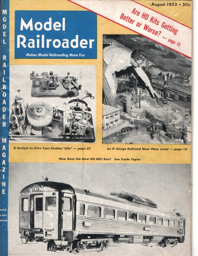 MODEL RAILROADER  - AUGUST 1953    - EXCELLENT