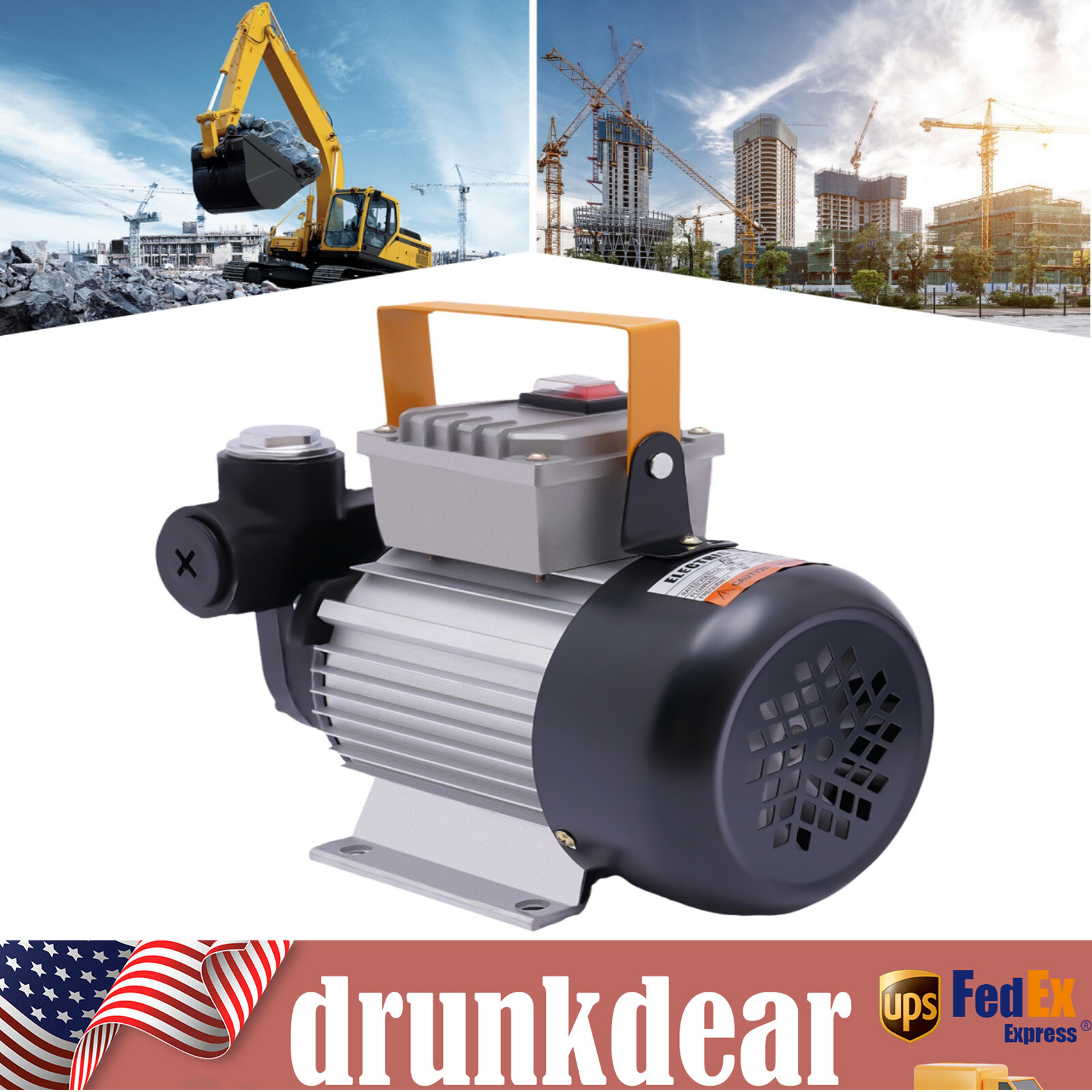 110V Motor Oil Fuel Fluid Extractor Electric Transfer Pump Self Priming