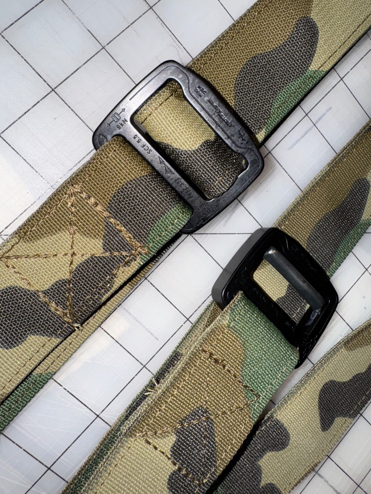 Tactical Nylon 1.5” wide belt m81 woodland camo, size Large - Extra Large