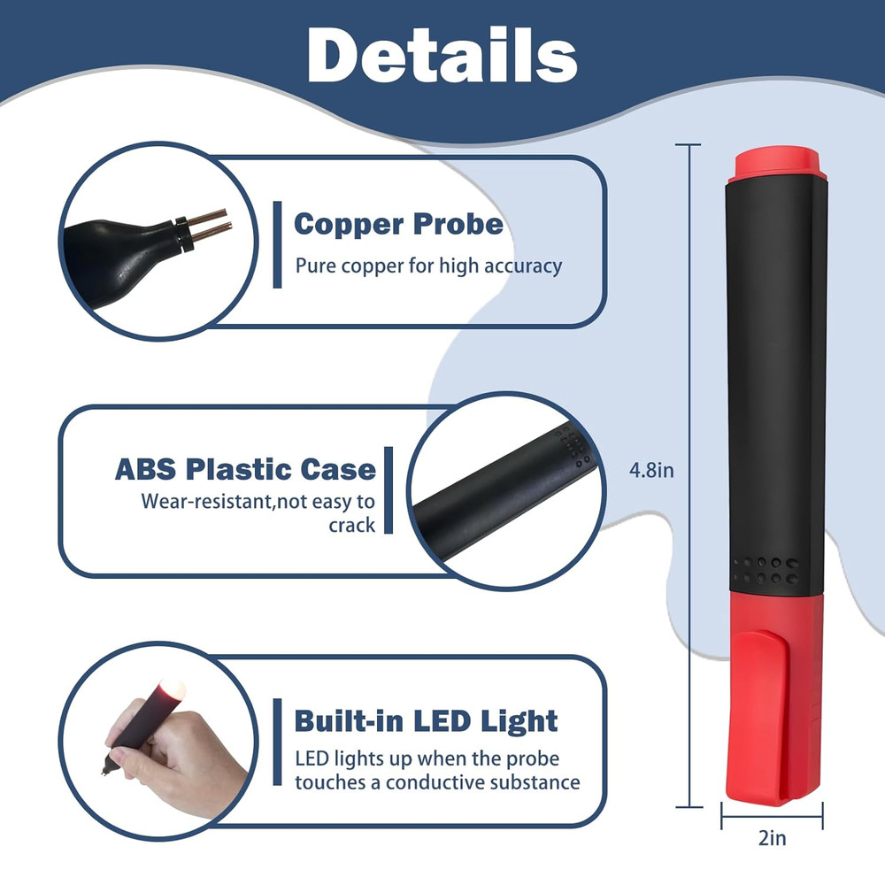 Conductivity Test Pen, Continuity Tester for Grounding Mats, Sheets, Pads,