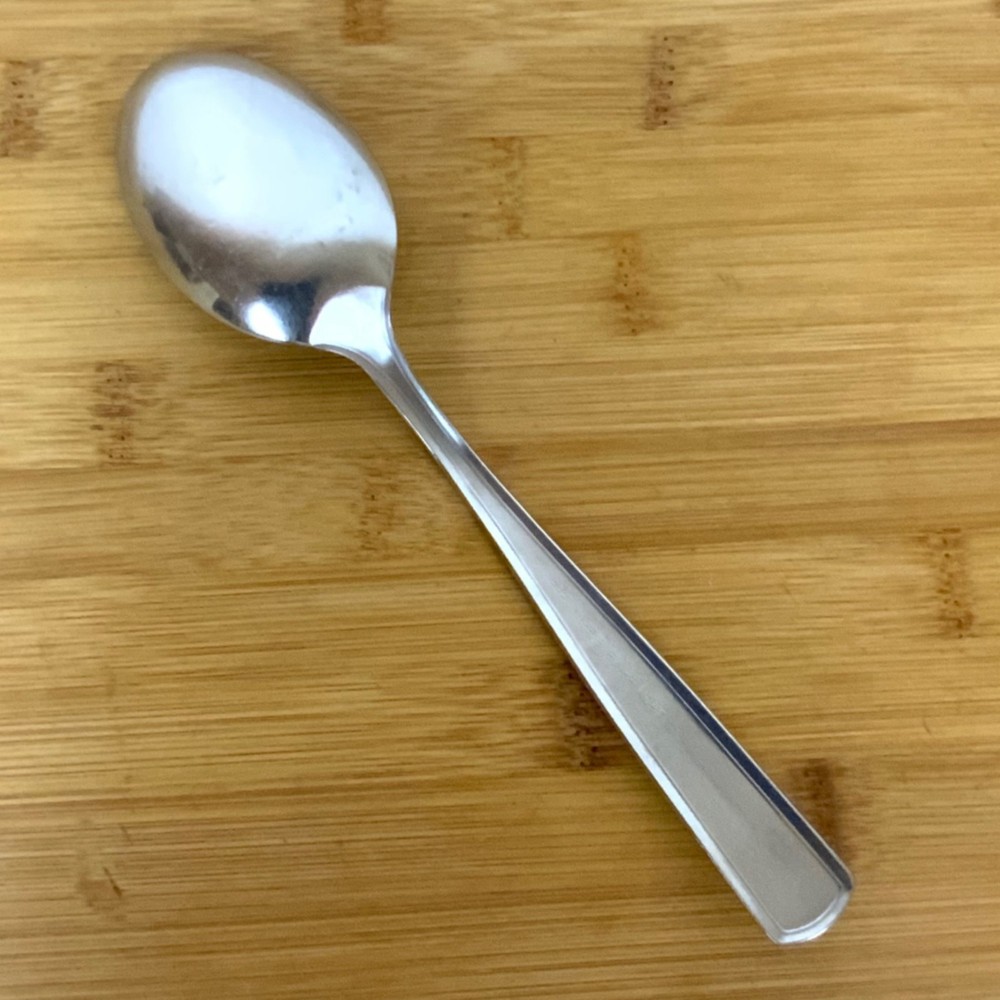 John Primble Stainless Steel Solid Serving Spoon Art Deco Handle Design