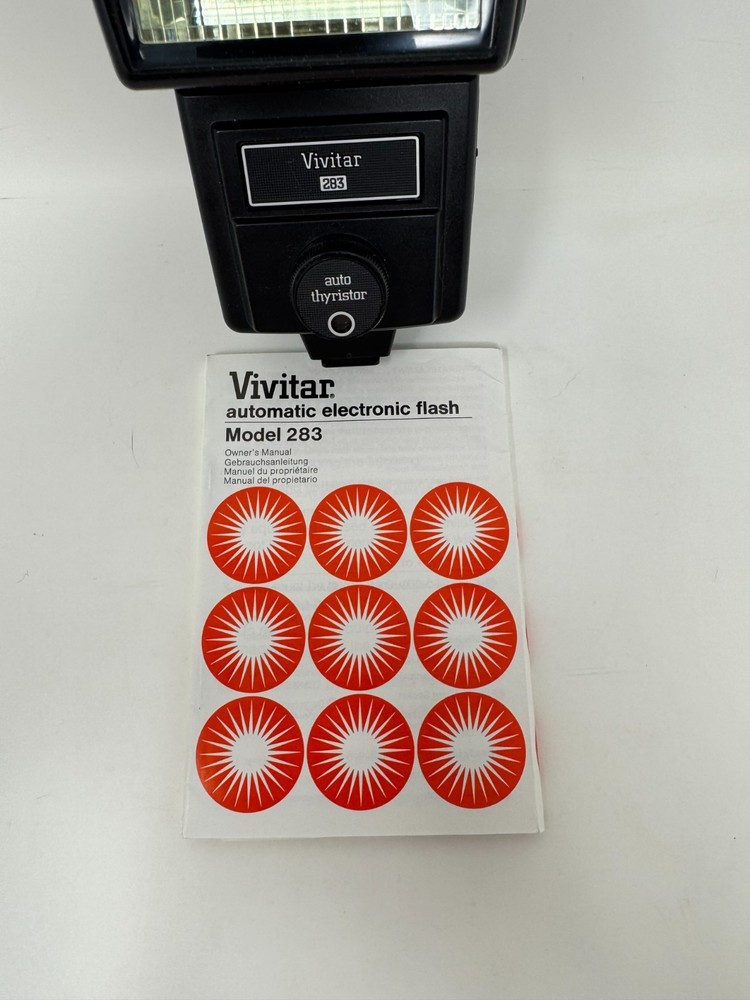 Vivitar 283 35mm Automatic Electronic Camera Flash Thyristor Untested