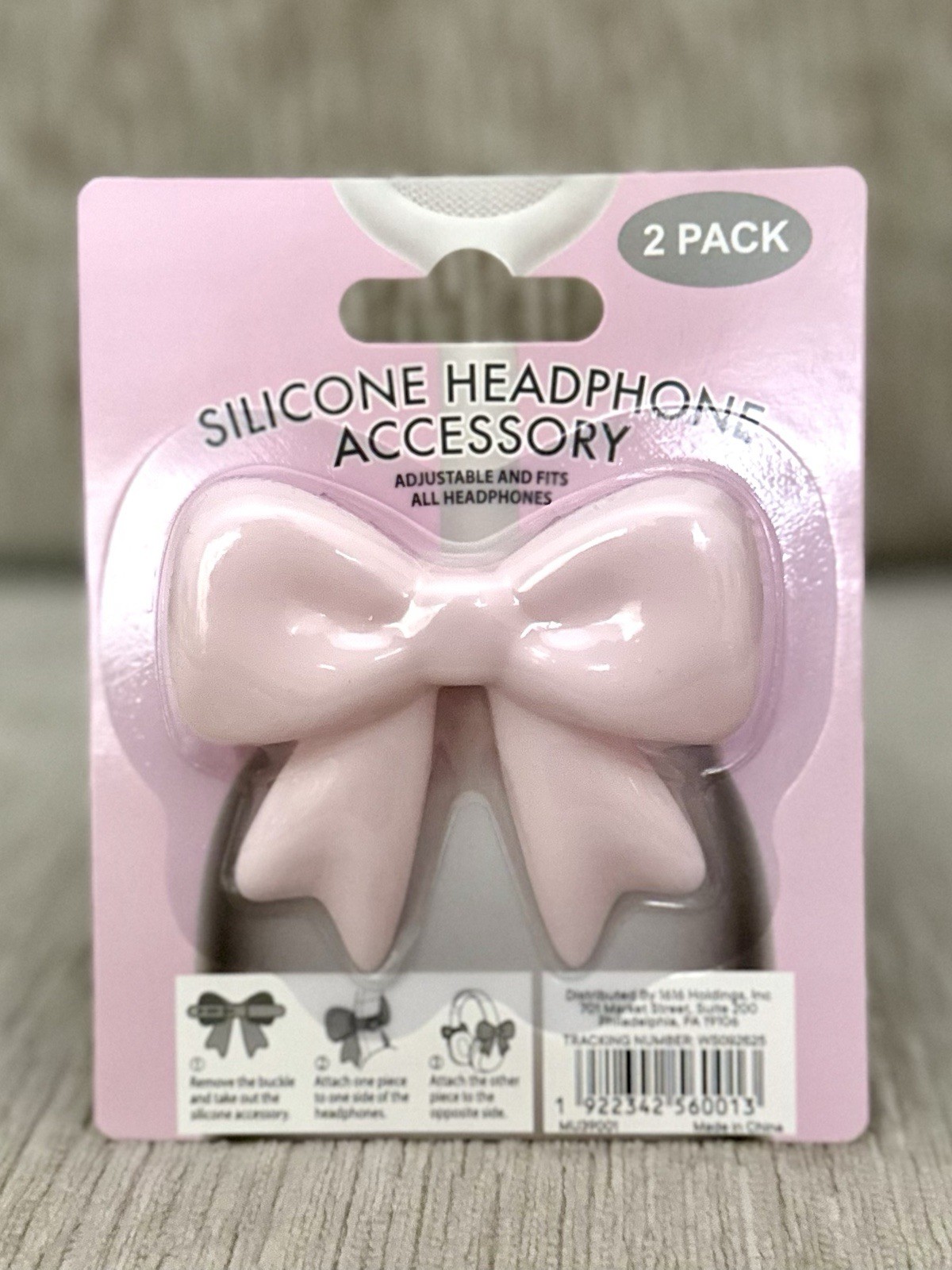 Five Below Silicone Headphone Accessory Pink Bow Clip-On VIRAL TIKTOK NEW