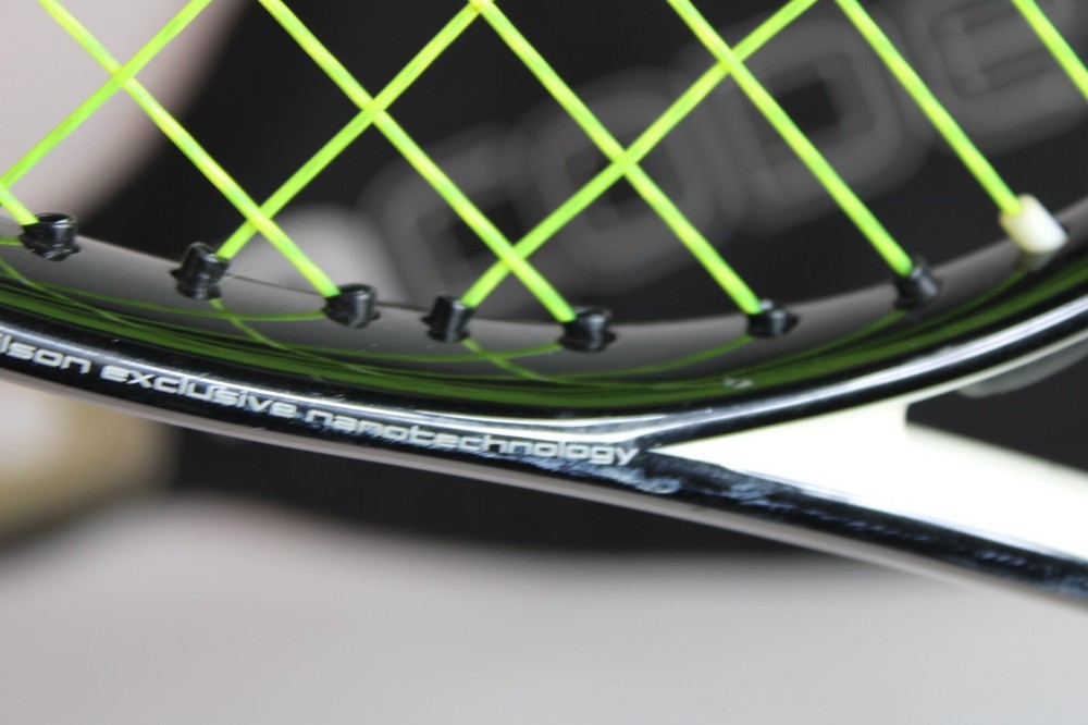 Wilson N Code Six-Two Tennis Racket, 4 3/8, black white