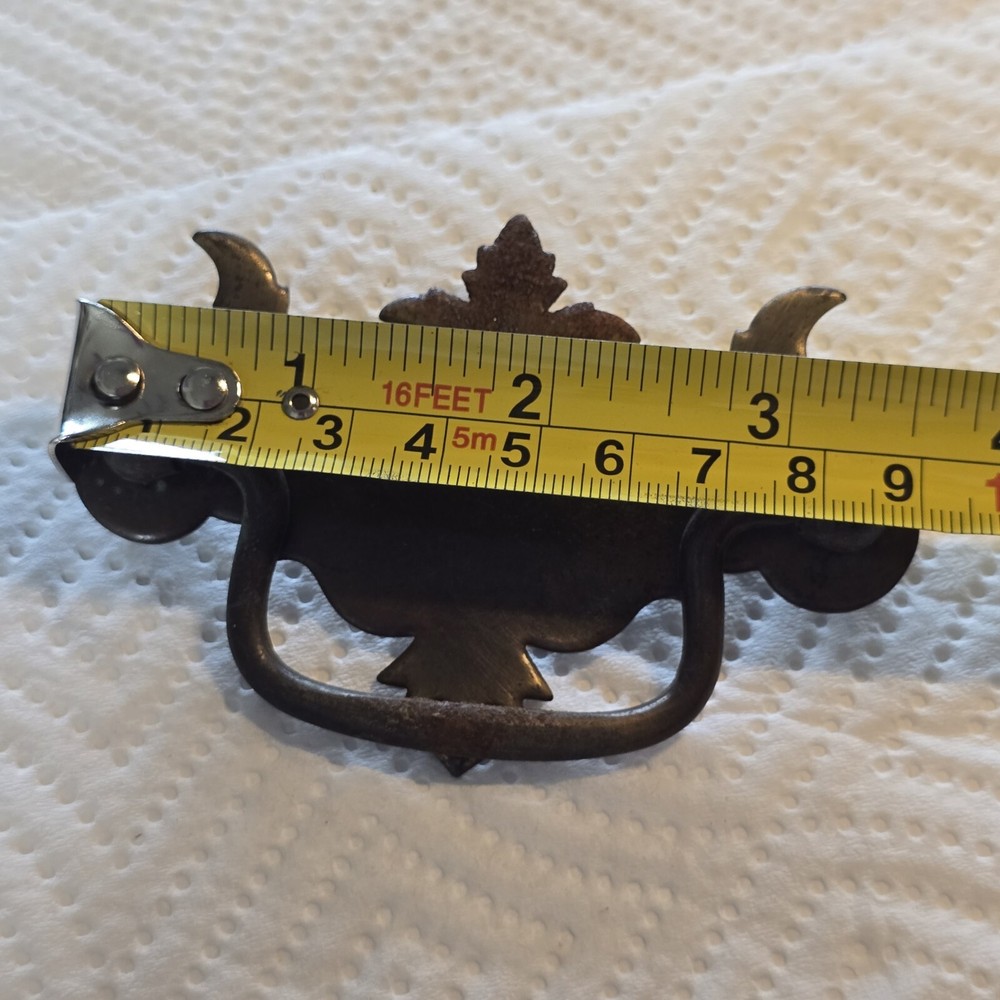 Brass Chippendale Phyfe Vintage Antique Drawer Pull Colonial hardware 3”centers