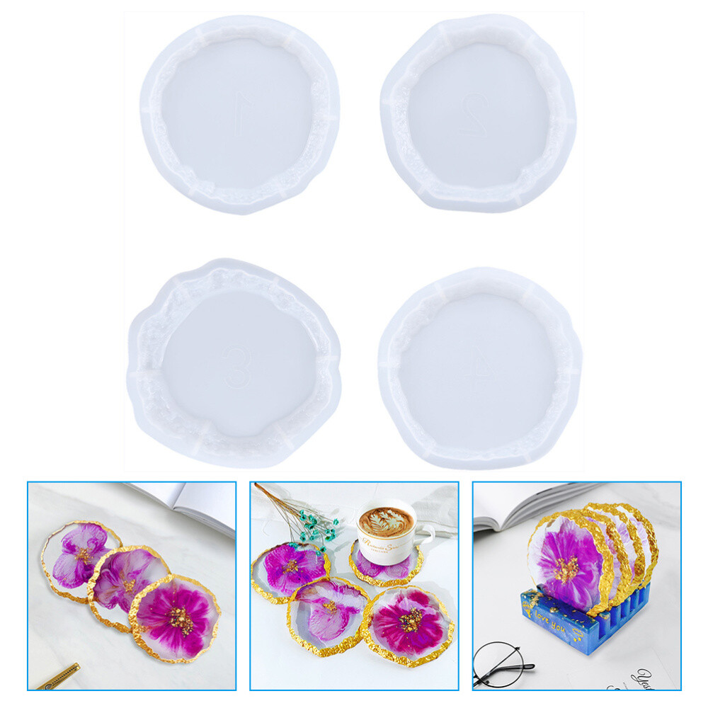 4pcs Silicone Mold Making Mold Coaster Coaster Mold