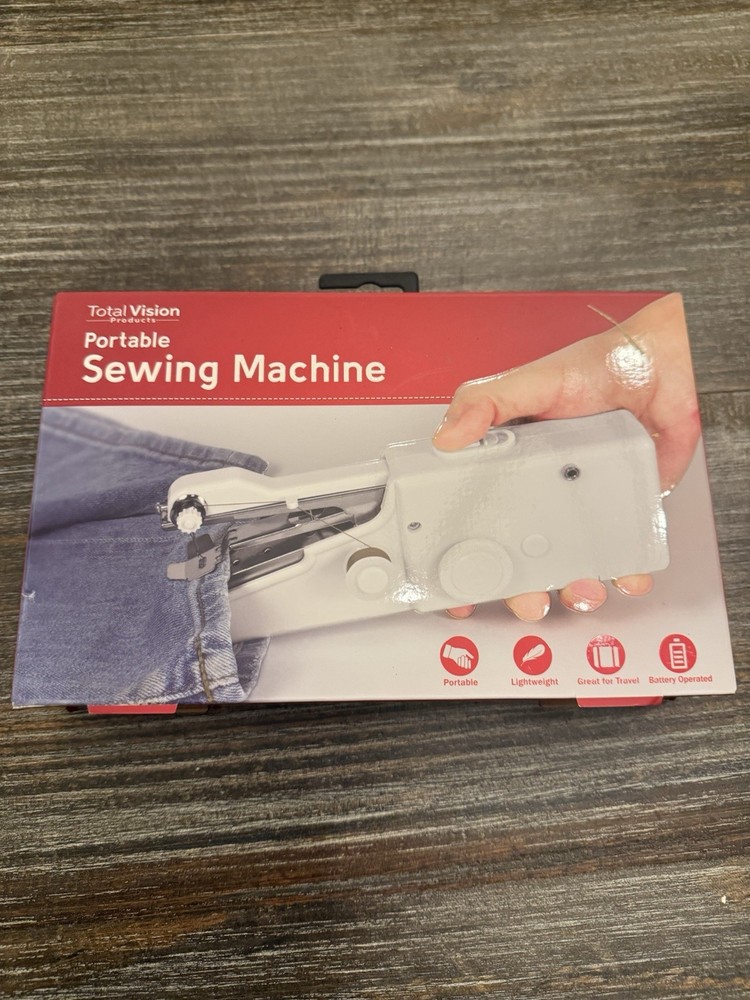 Total Vision Sew Great Portable Sewing Machine Battery Powered All Types Fabric