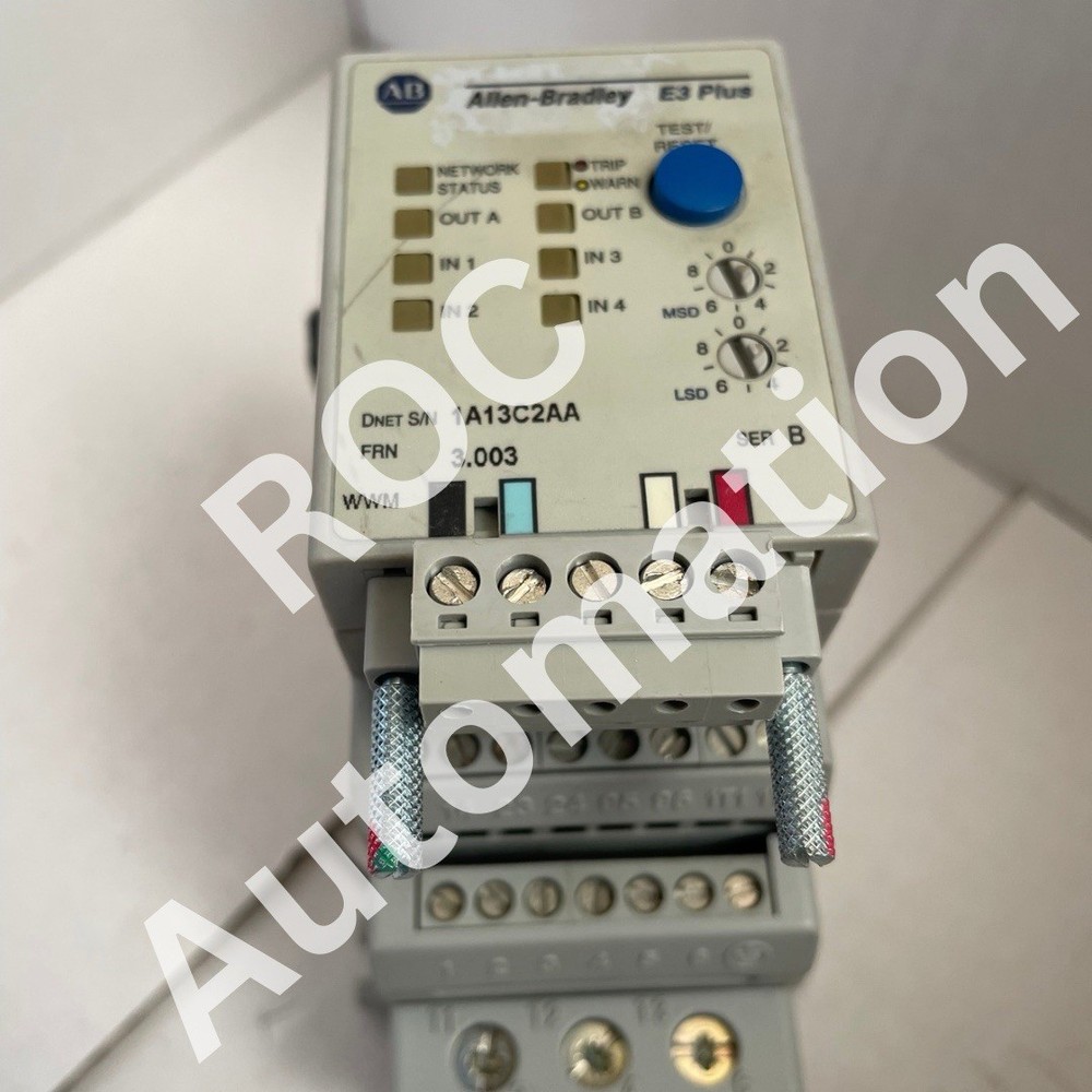 Allen Bradley 592-EC2AC Ser B DeviceNet E3 Plus SER B 1-5A Overload Relay