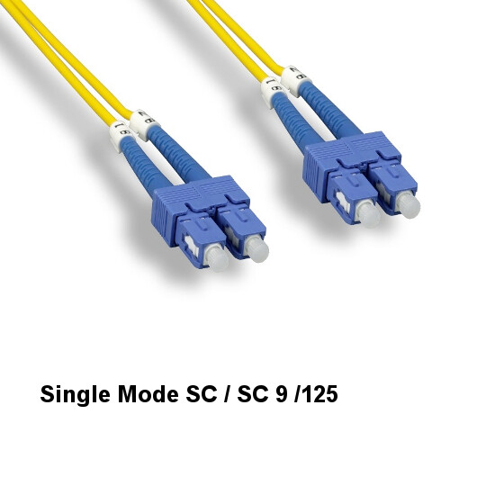 Kentek 5 Meter Single-Mode Fiber Optic Patch Cable SC/SC 9/125 Duplex UPC/UPC